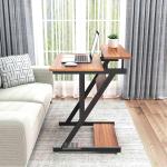 Industrial Computer Desk with Monitor Stand – Compact Home Office Desk for Small Spaces